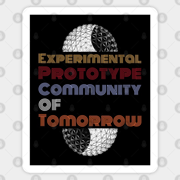 Florida Theme Park Retro Vintage Center Ball Space ship Earth Design Sticker by Joaddo